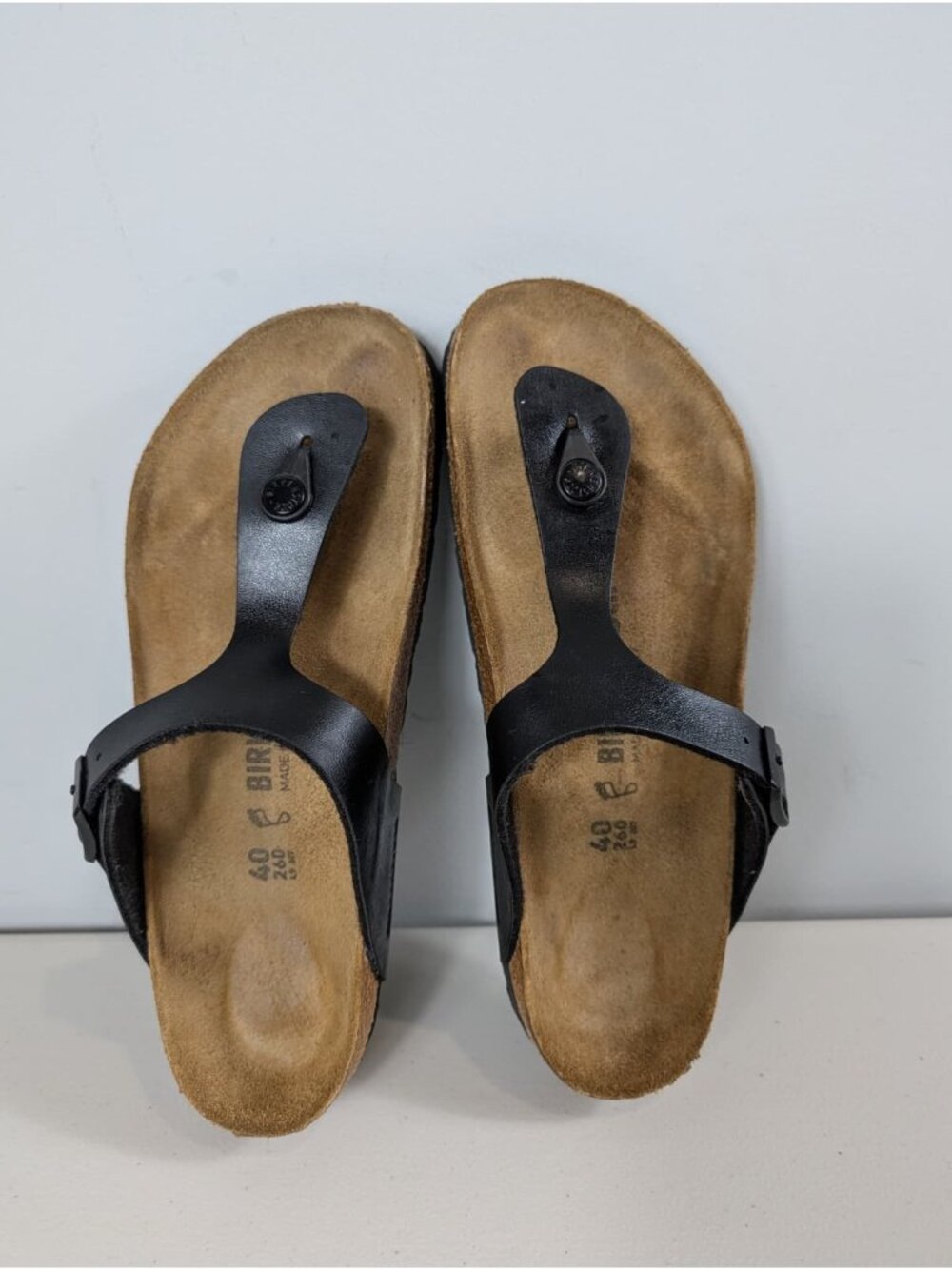 Birkenstock Gizeh thong sandals in black women's size 9 - Picture 5 of 12